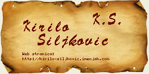 Kirilo Šiljković vizit kartica